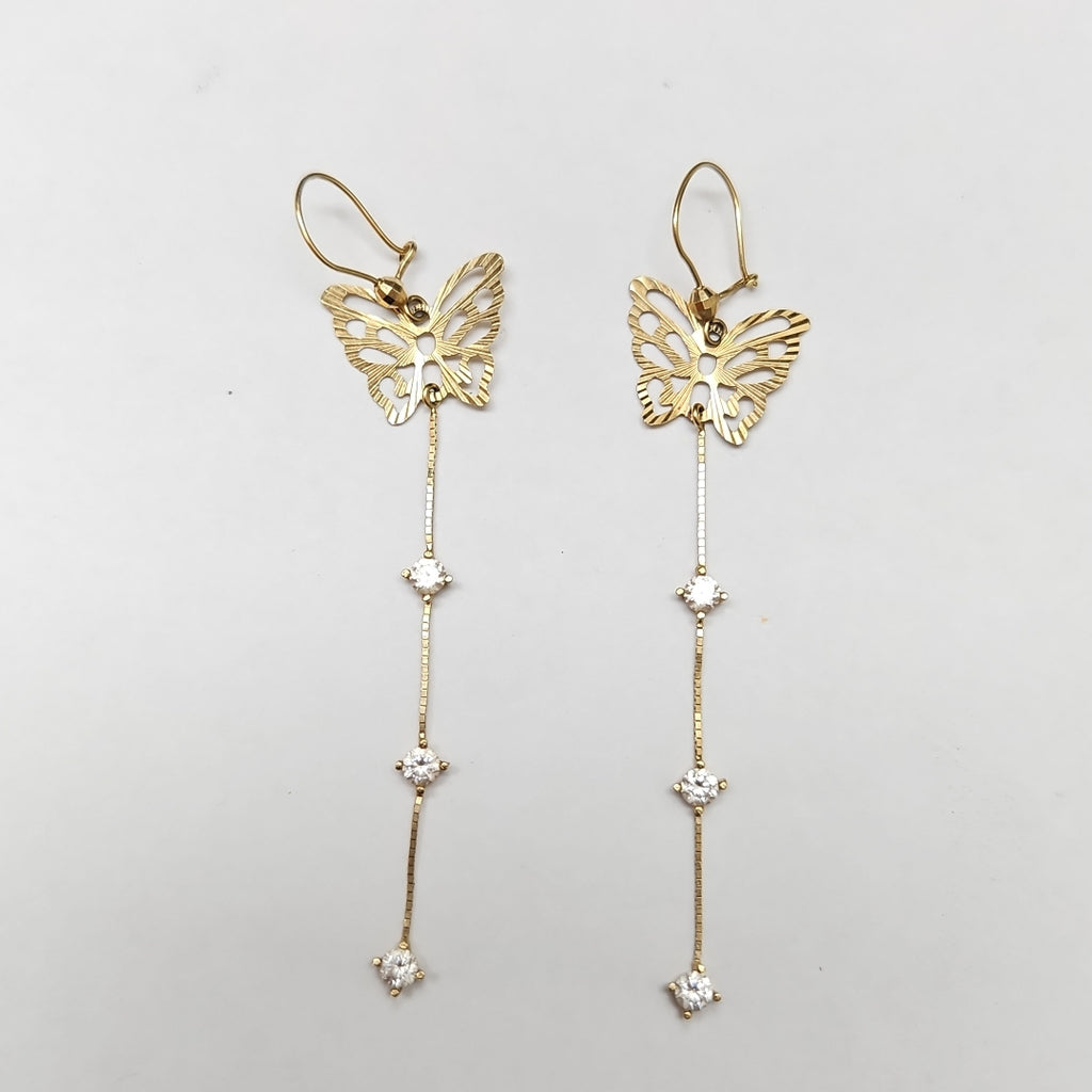 ARETES PAR ORO 14 K 2.2 GRMS (SEMINUEVO)