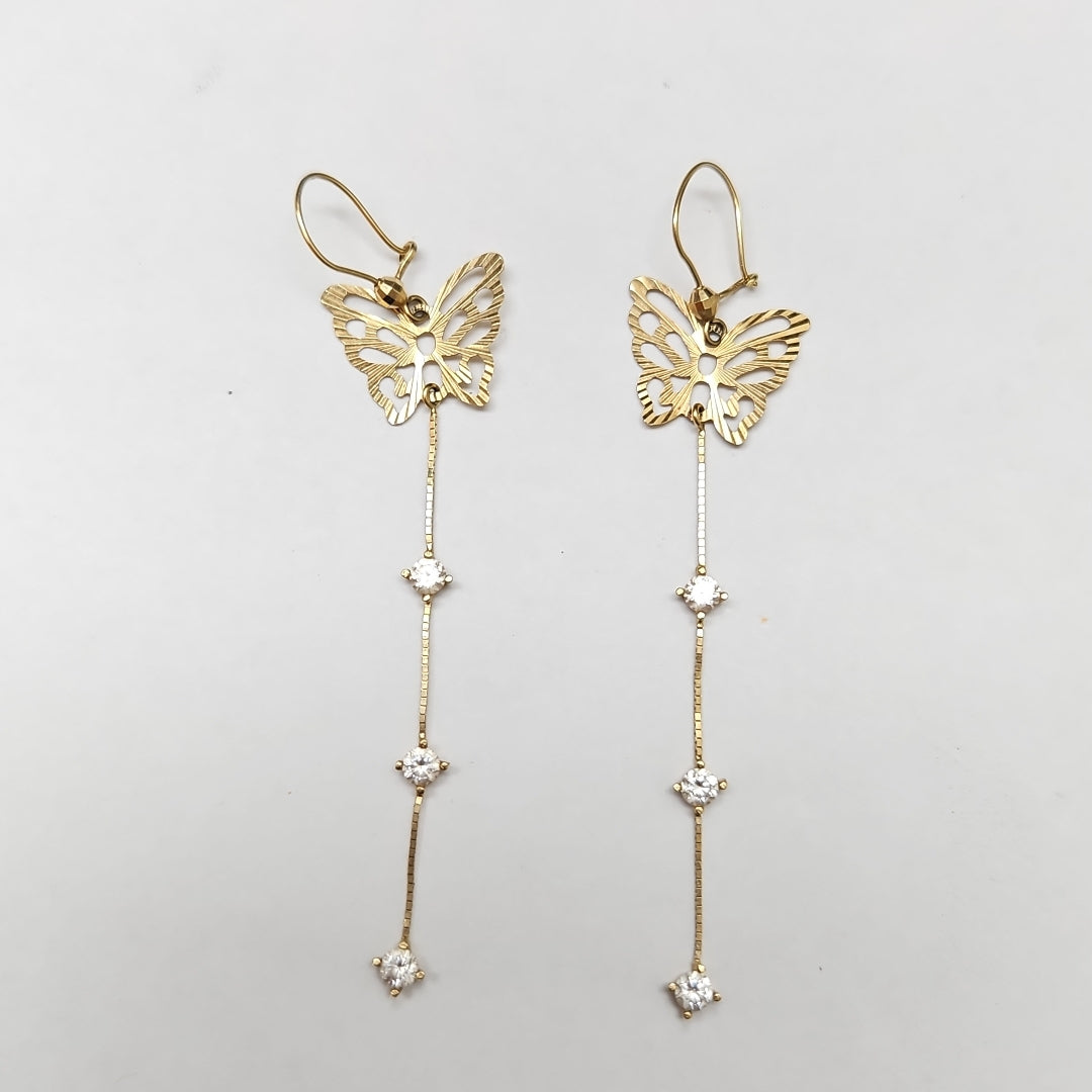 ARETES PAR ORO 14 K 2.2 GRMS (SEMINUEVO)