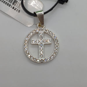DIJE CRUZ C/CIRCONIAS PLATA .925 2.6 GR (NUEVO)