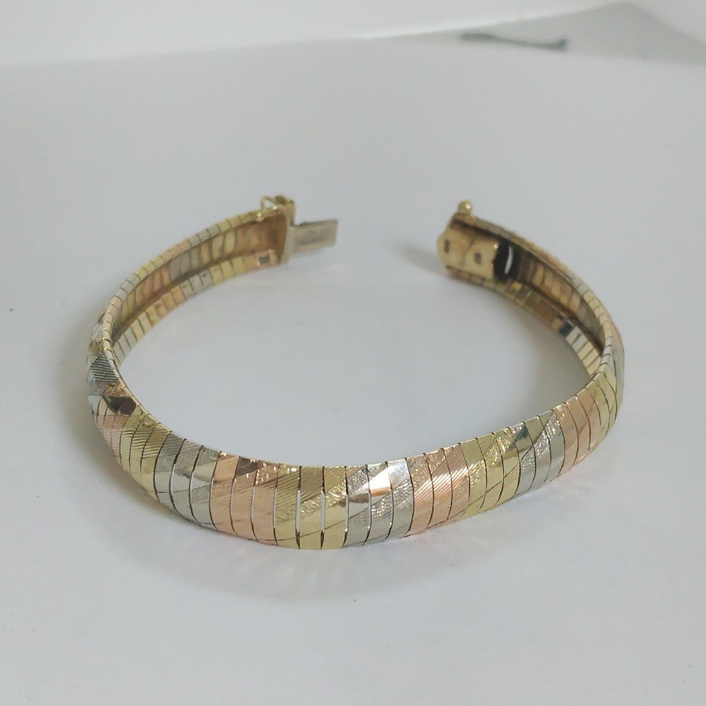 PULSERA ORO COMBINADO 14 K 19,70 GRMS (SEMINUEVO)
