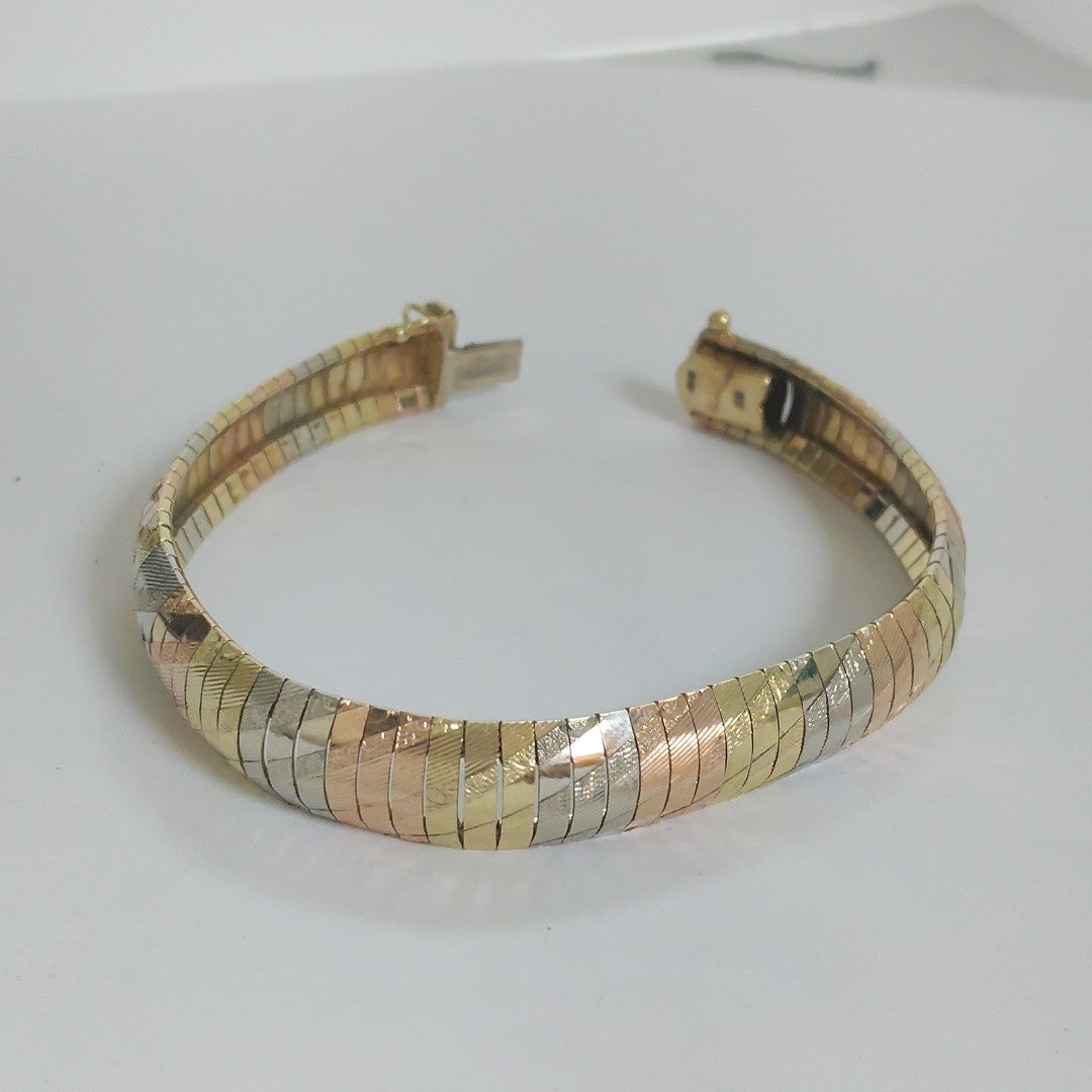 PULSERA ORO COMBINADO 14 K 19,70 GRMS (SEMINUEVO)