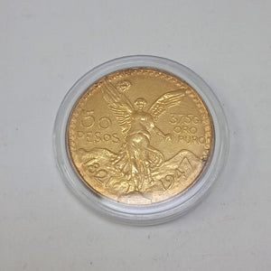 Moneda Centenario Cincuenta Pesos Oro Mexicano 21.6K