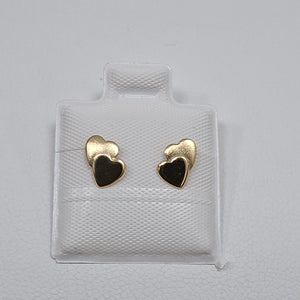 BROQUELES BROQUEL CORAZON DOBLE 14K 0.2171 GR (NUEVO)