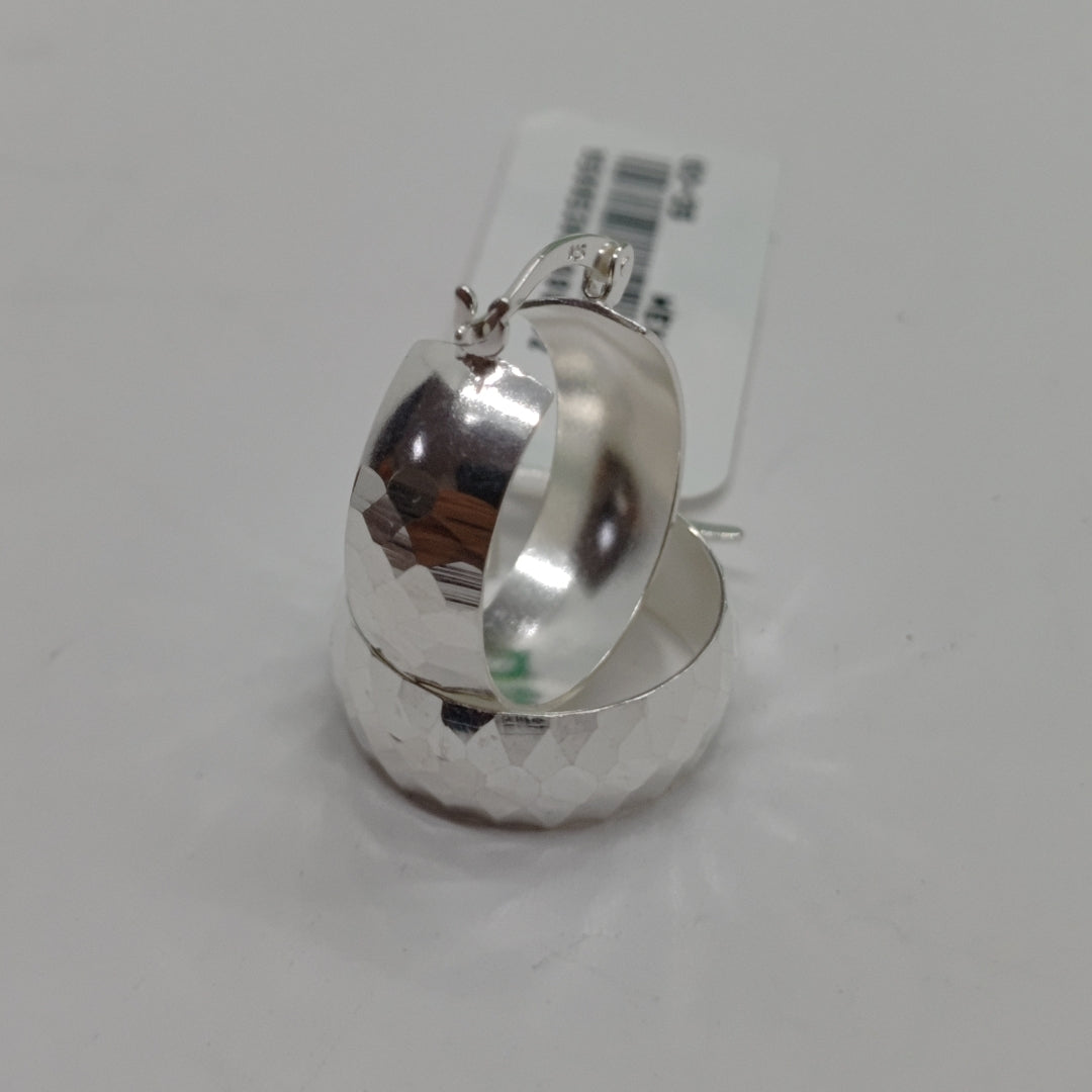 ARETES ARRACADAS FACETADAS PLATA .925 2.9 GR (NUEVO)