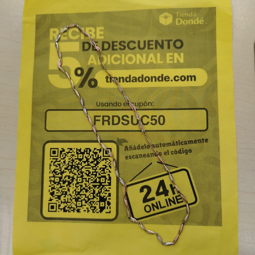 CADENA ORO,ORO COMBINADO 10 K 7,80 GRMS (SEMINUEVO)