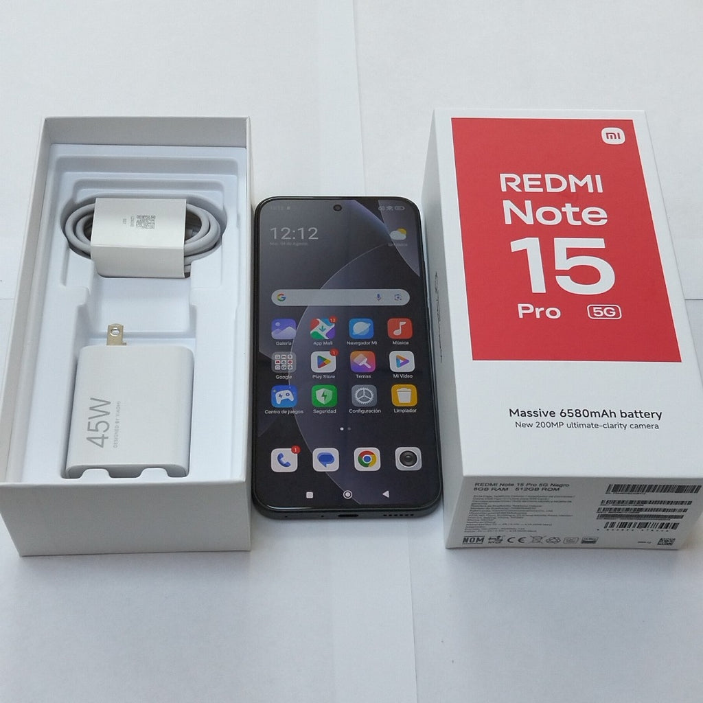 CELULAR XIAOMI REDMI NOTE 15 PRO 5G 25080RABDG (2026) 512 GB 8 GB RAM (SEMINUEVO)