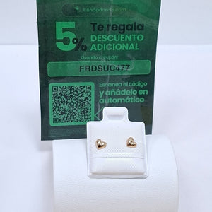 BROQUELES BROQUEL FIG CORAZON LISO 14K 0.1987 GR (NUEVO)
