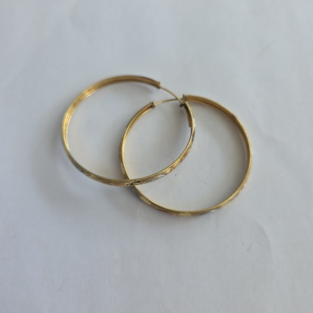 ARRACADAS PAR ORO, RODIADO 10 K 5.4 GRMS (SEMINUEVO)