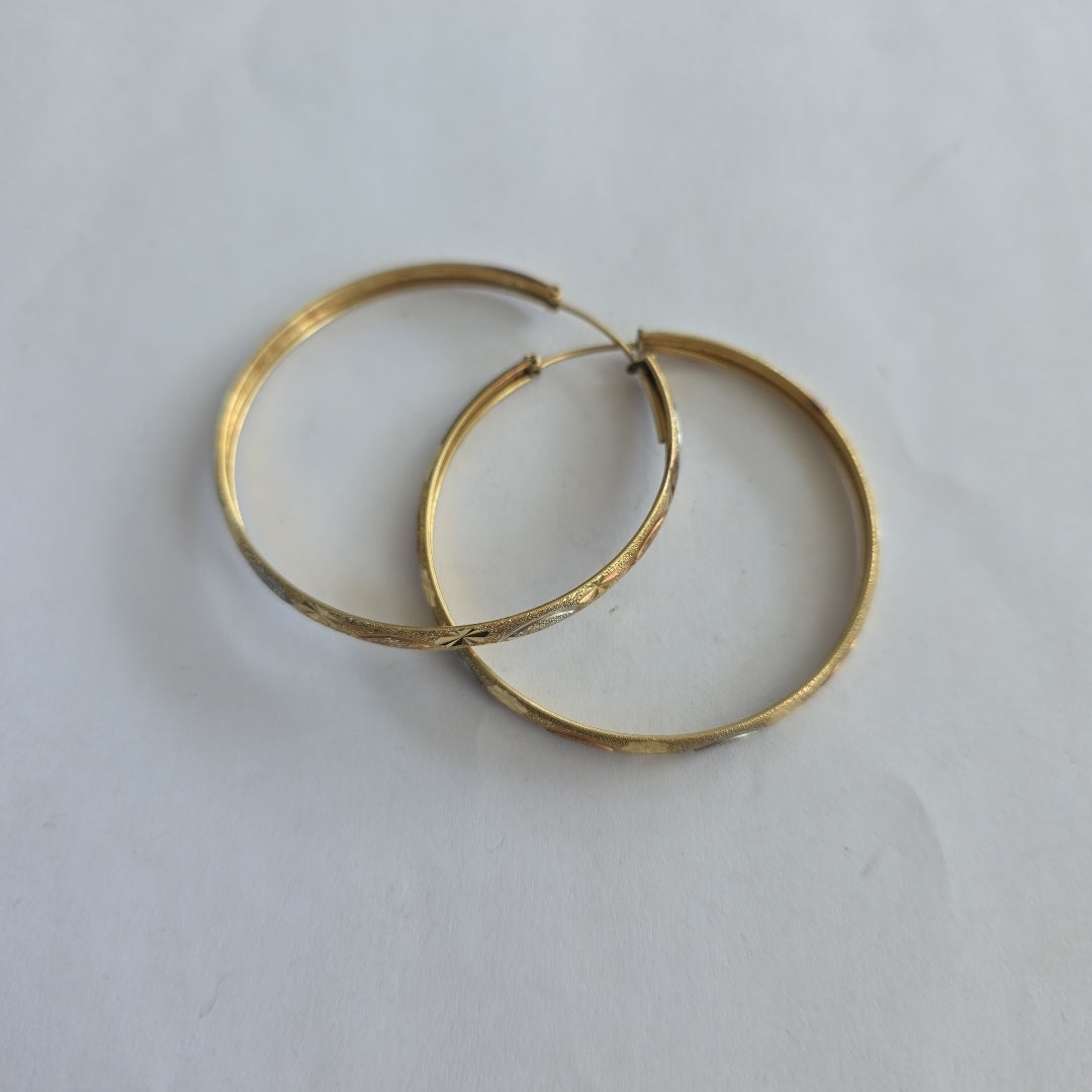 ARRACADAS PAR ORO, RODIADO 10 K 5.4 GRMS (SEMINUEVO)