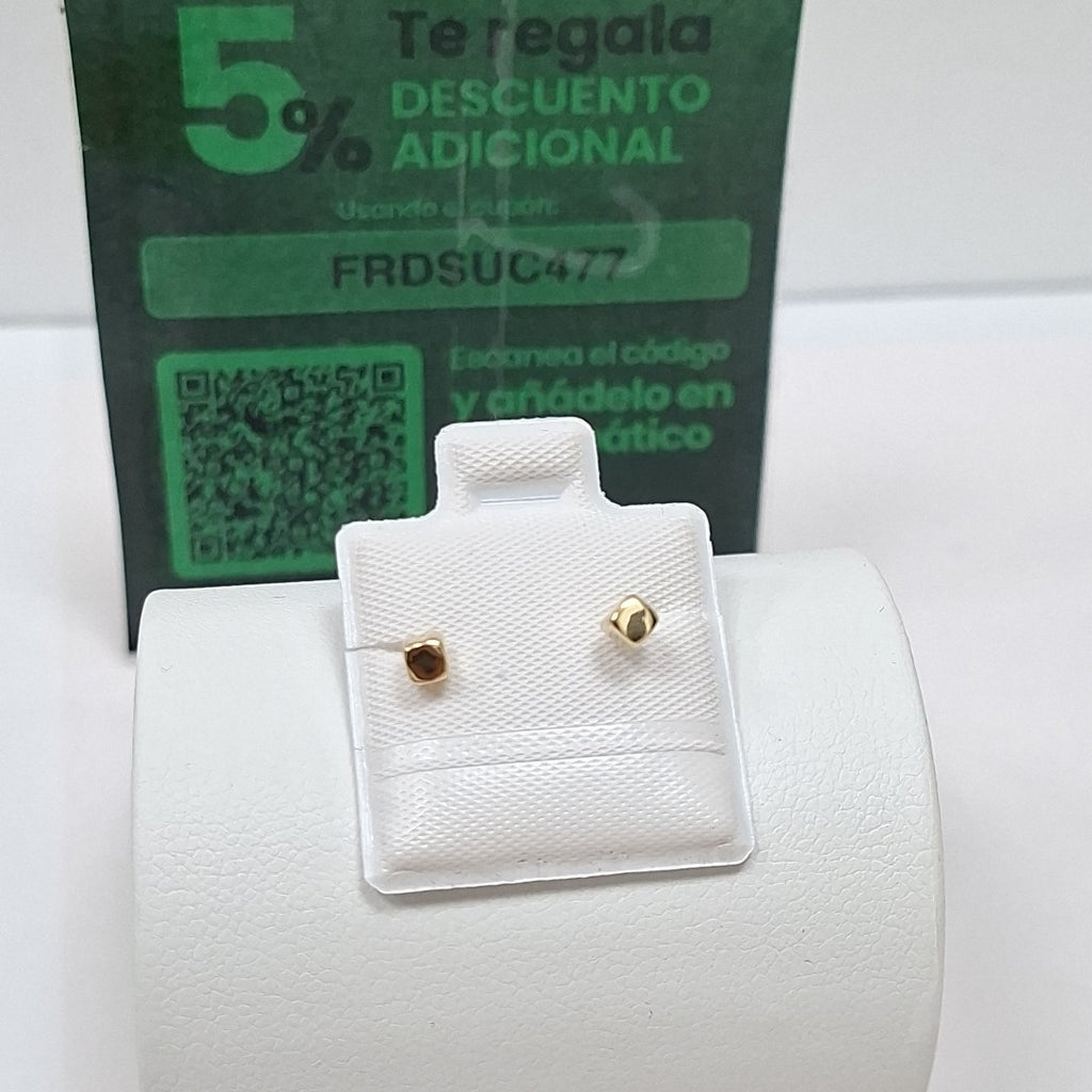 BROQUELES BROQUEL FIG CUBO 14K 0.203 GR (NUEVO)
