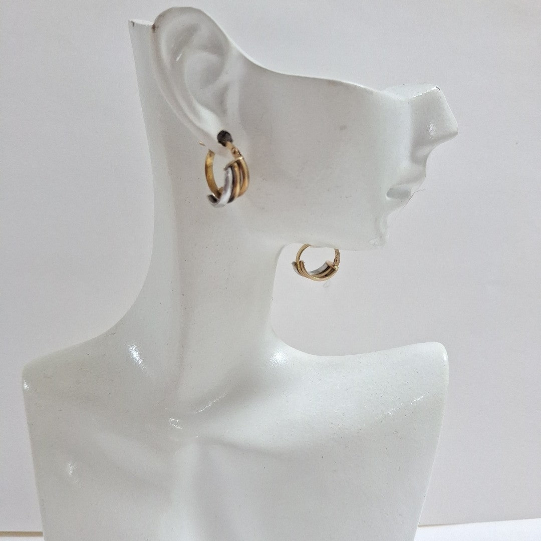 ARRACADAS PAR ORO COMBINADO 10 K 1.5 GRMS (SEMINUEVO)