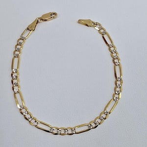 PULSERA 3X1 DIAMANTADA 14K 18 CM 4 GR (NUEVO)