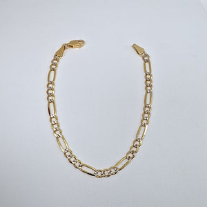 PULSERA 3X1 DIAMANTADA 14K 18 CM 4.6 GR (NUEVO)