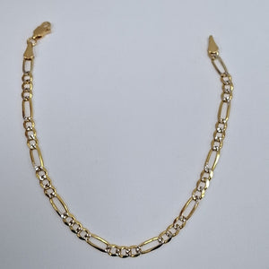 PULSERA 3X1 DIAMANTADA 14K 21 CM 5.2 GR (NUEVO)