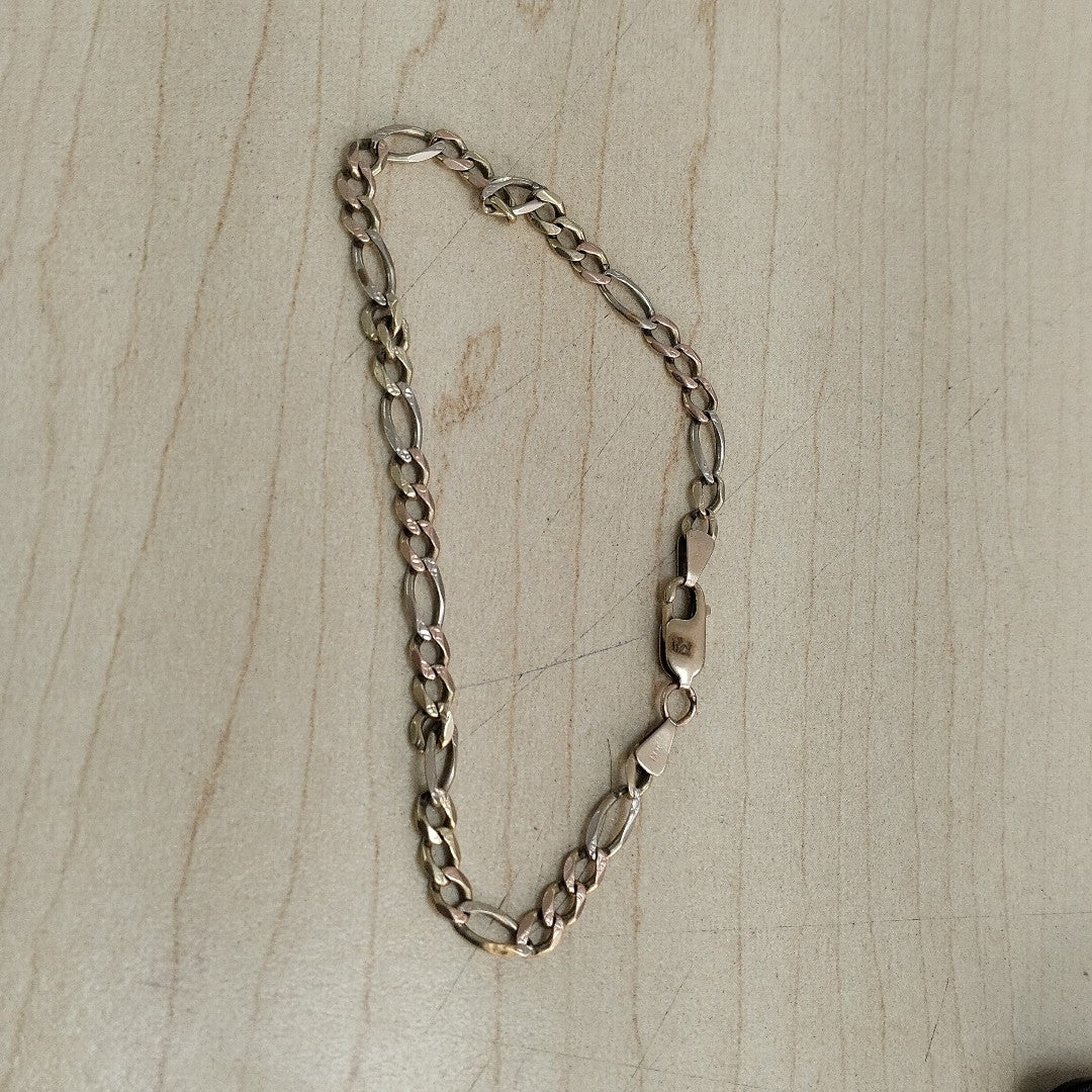 PULSERA ORO COMBINADO 14 K 7.3 GRMS (SEMINUEVO)