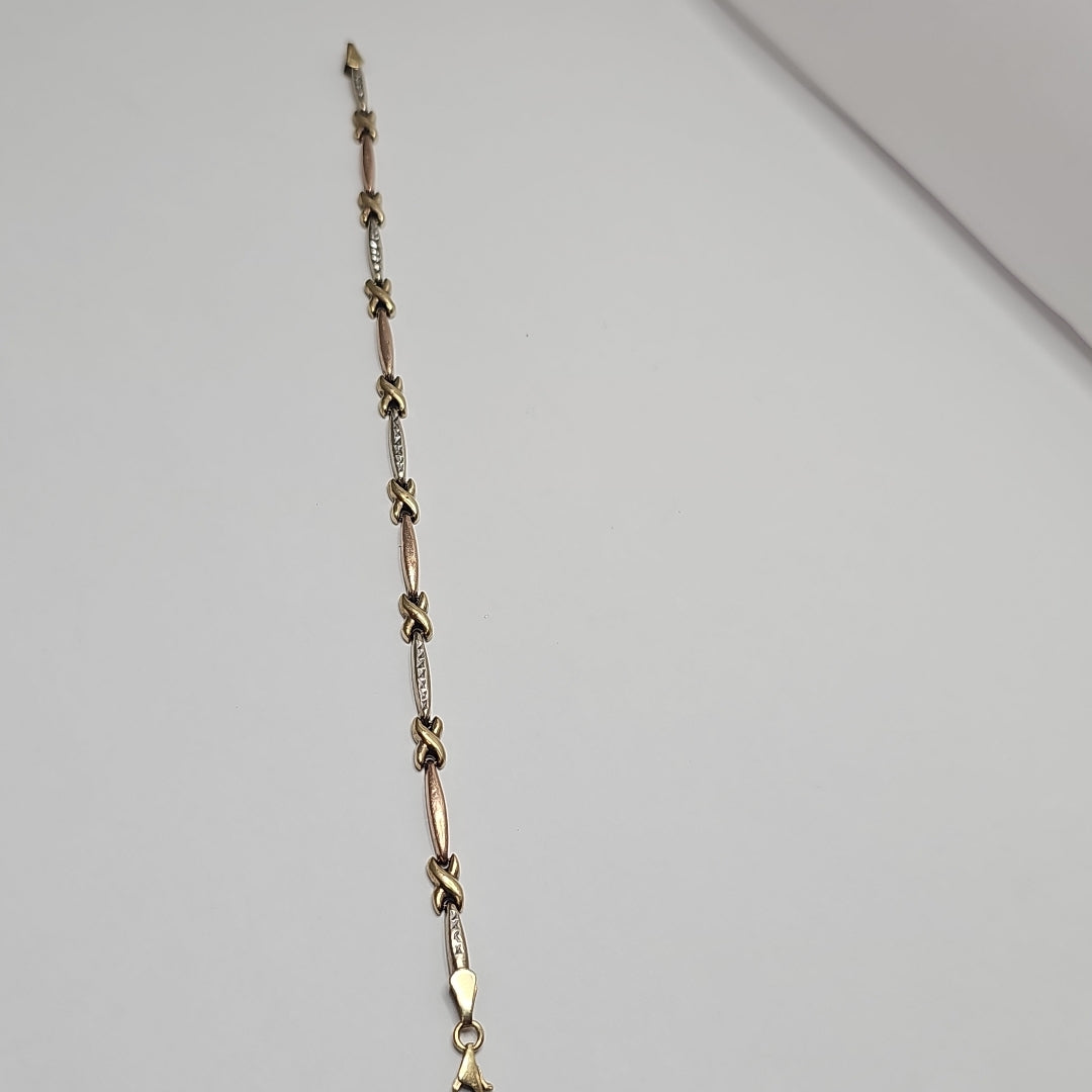 PULSERA ORO COMBINADO 14 K 4,40 GRMS (SEMINUEVO)