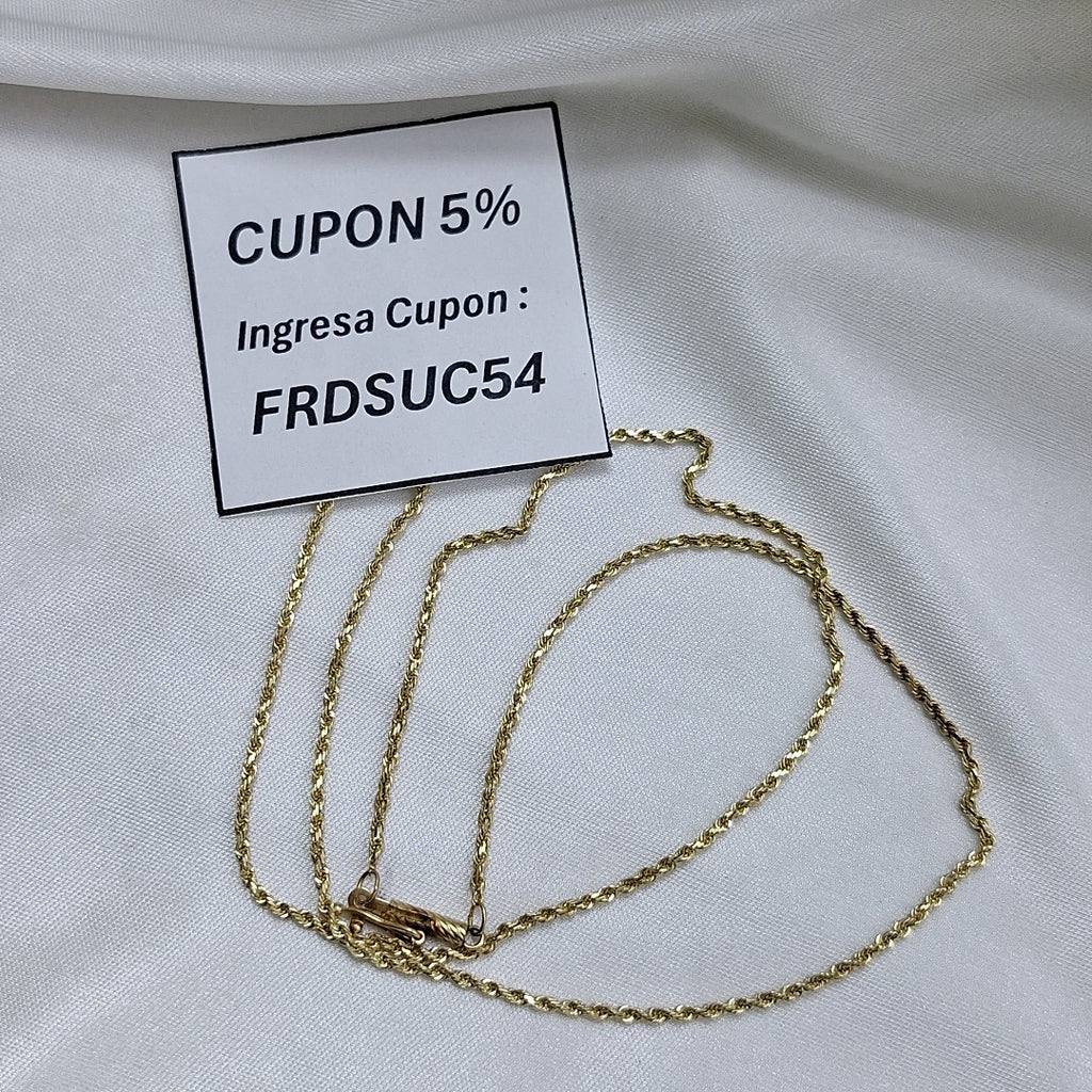 CADENA ORO 14 K 4,00 GRMS (SEMINUEVO)