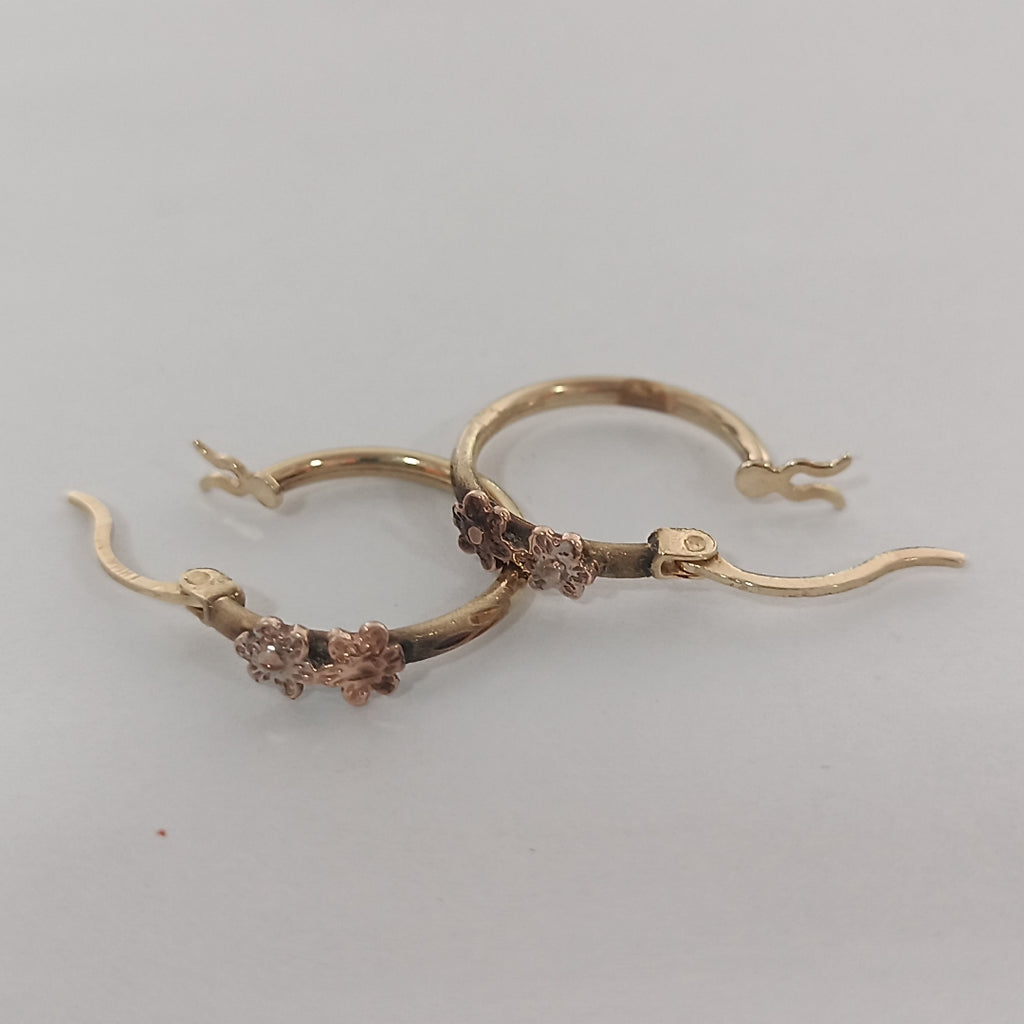 ARRACADAS PAR ORO COMBINADO 14 K 1,40 GRMS (SEMINUEVO)