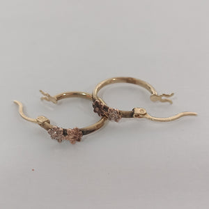 ARRACADAS PAR ORO COMBINADO 14 K 1,40 GRMS (SEMINUEVO)