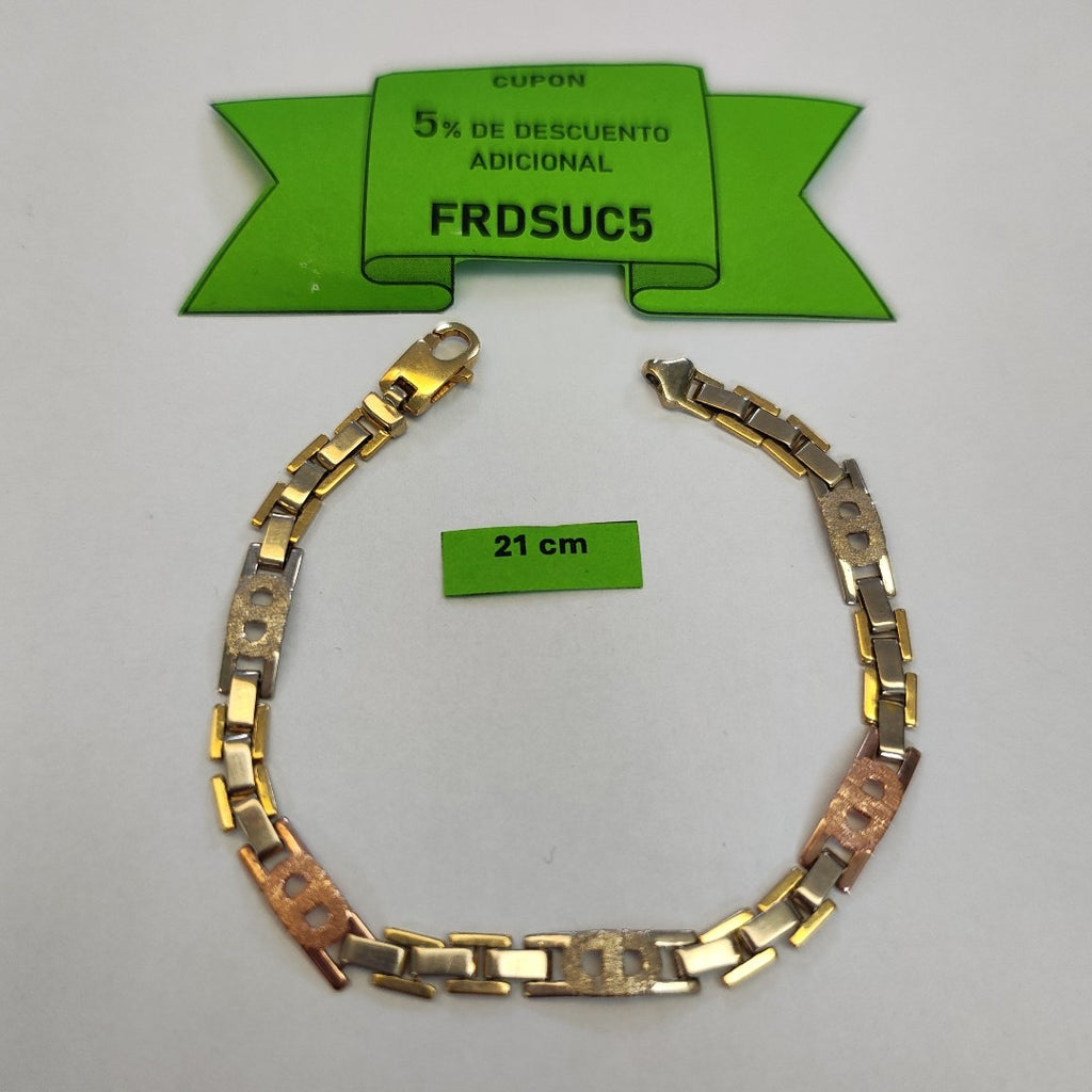 PULSERA ORO COMBINADO 14 K 10.8 GRMS (SEMINUEVO)