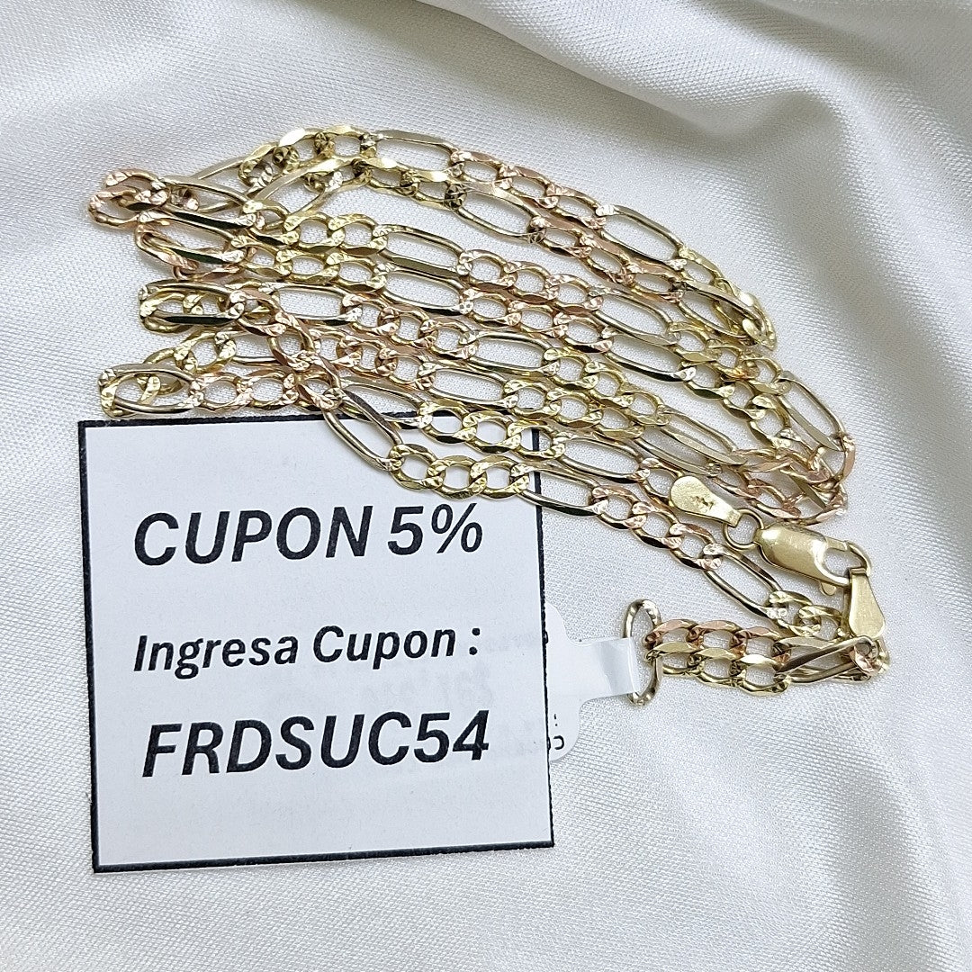 CADENA ORO COMBINADO 14 K 12,70 GRMS (SEMINUEVO)