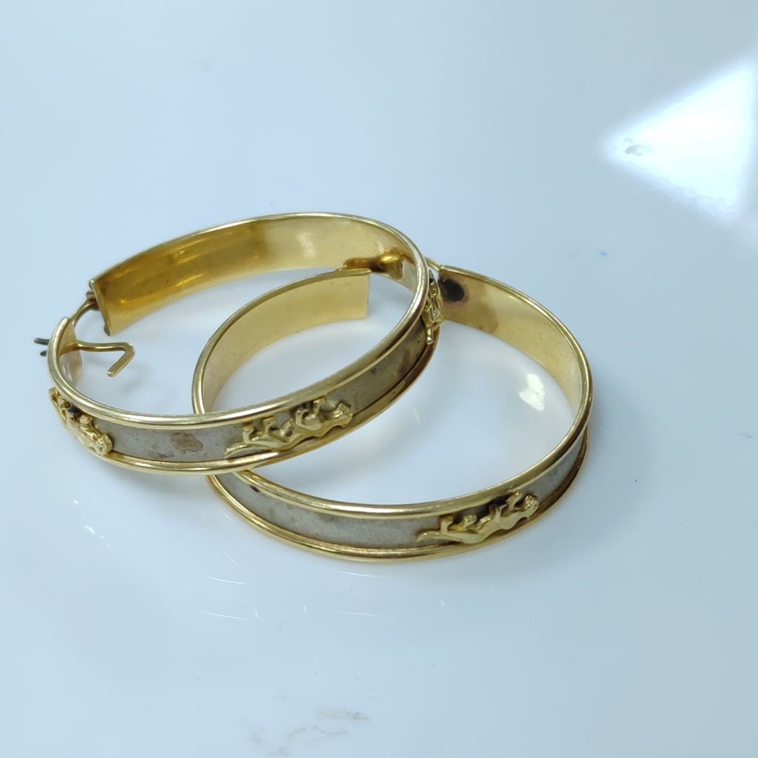 ARETES PAR ORO 14 K 12,20 GRMS (SEMINUEVO)