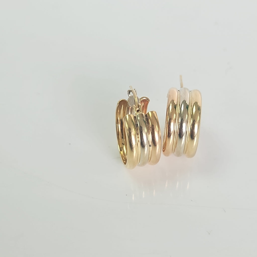 ARRACADAS PAR ORO COMBINADO 14 K 2,90 GRMS (SEMINUEVO)