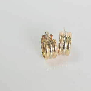 ARRACADAS PAR ORO COMBINADO 14 K 2,90 GRMS (SEMINUEVO)