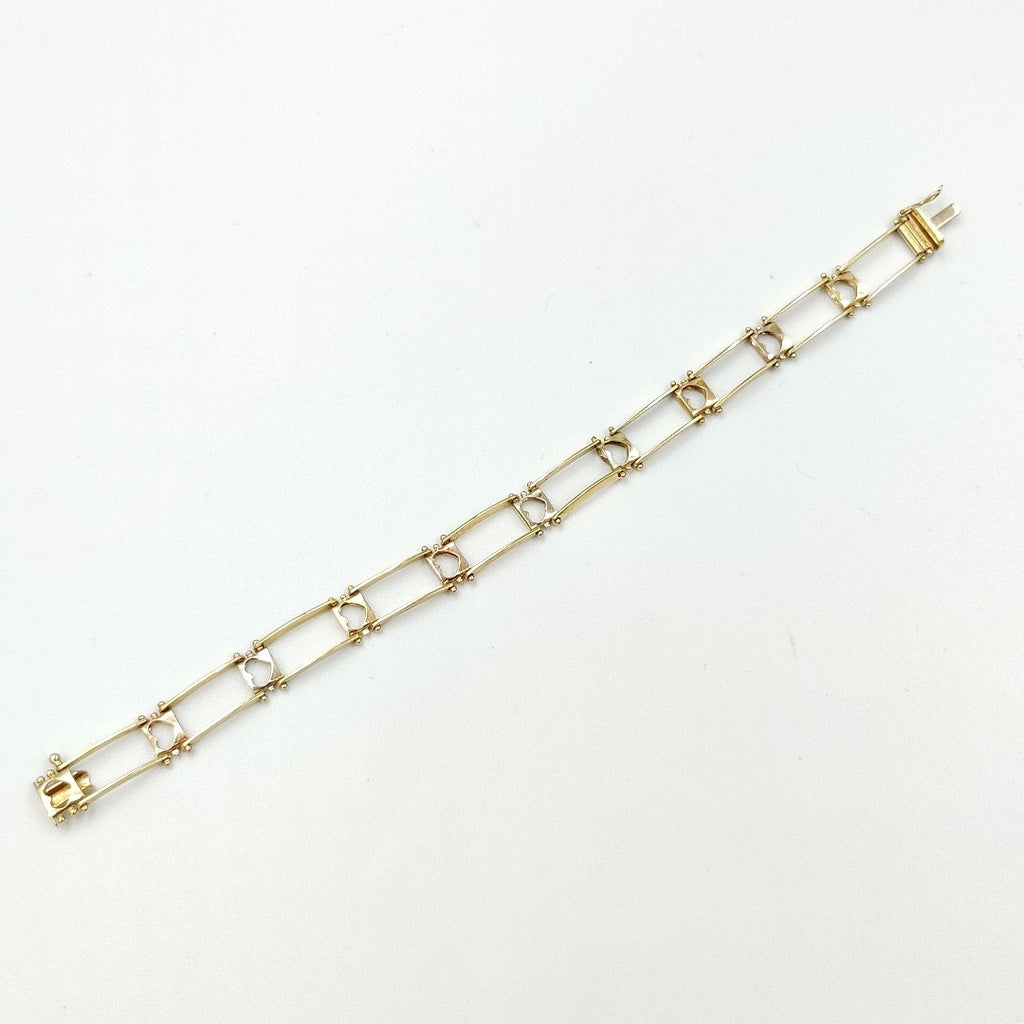 PULSERA ORO, ORO COMBINADO 14 K 7.9 GRMS (SEMINUEVO)