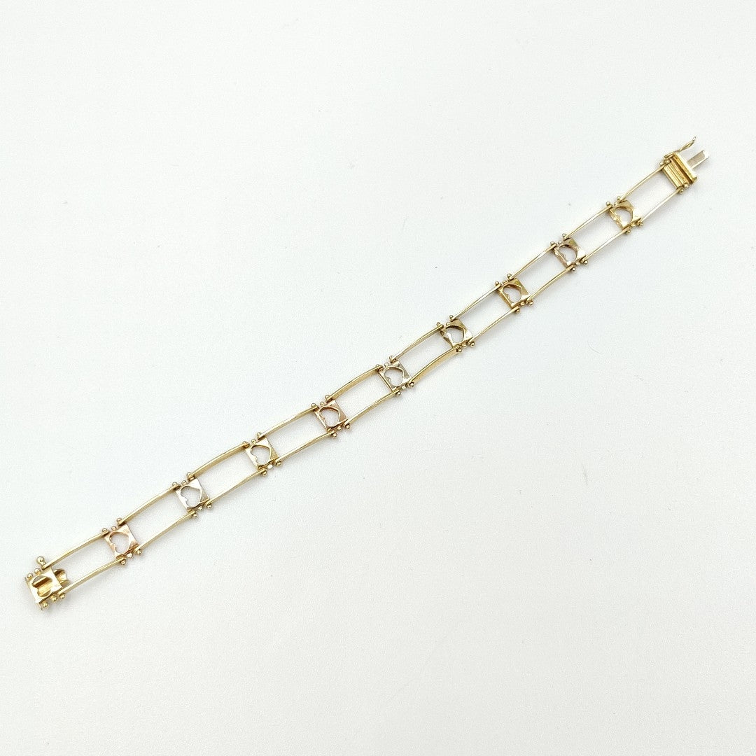 PULSERA ORO, ORO COMBINADO 14 K 7.9 GRMS (SEMINUEVO)