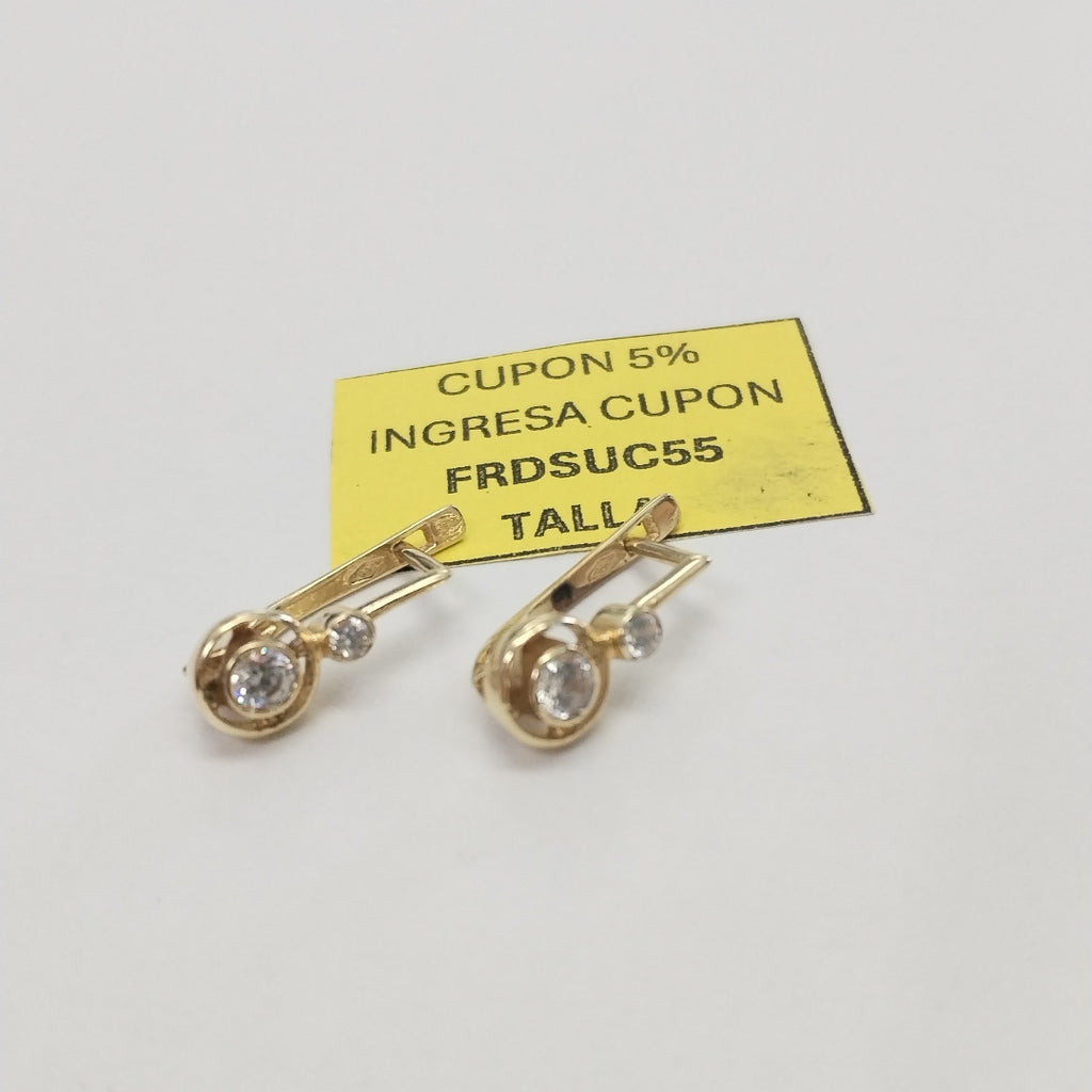ARETES PAR ORO 14 K 2.9 GRMS (SEMINUEVO)