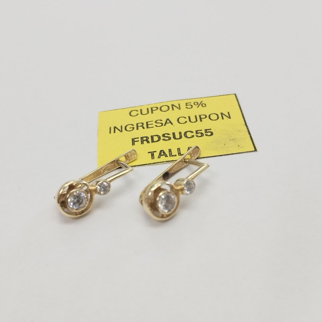 ARETES PAR ORO 14 K 2.9 GRMS (SEMINUEVO)