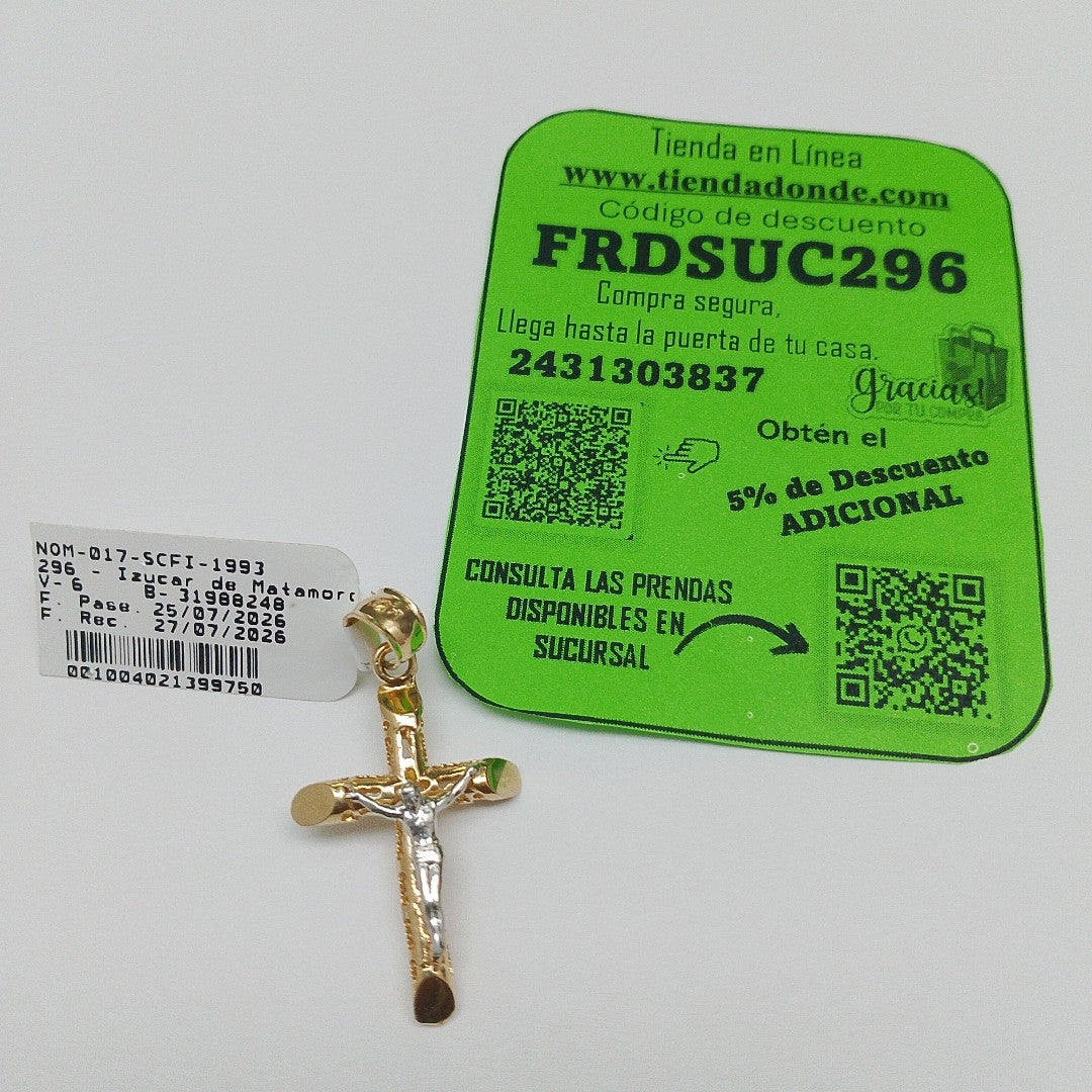 CRUCIFIJO ORO 14 K 2.7 GRMS (SEMINUEVO)