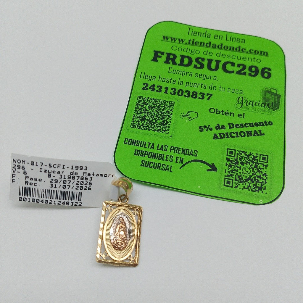 MEDALLA RELIGIOSA ORO 14 K 2.3 GRMS (SEMINUEVO)