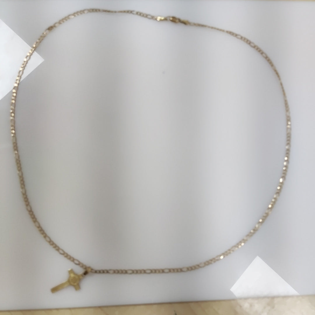 CADENA, CRUZ, DIJE ORO 10 K 6.3 GRMS (SEMINUEVO)