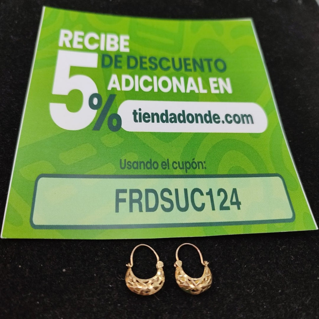 ARETES PAR ORO 8 K 0,90 GRMS (SEMINUEVO)