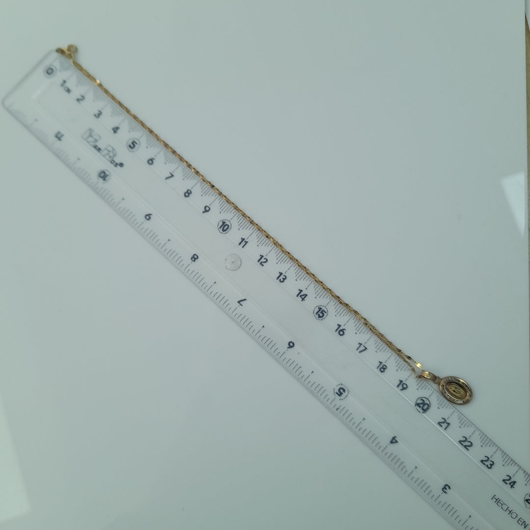 CADENA, MEDALLA RELIGIOSA ORO 10 K 1.4 GRMS (SEMINUEVO)