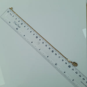 CADENA, MEDALLA RELIGIOSA ORO 10 K 1.4 GRMS (SEMINUEVO)