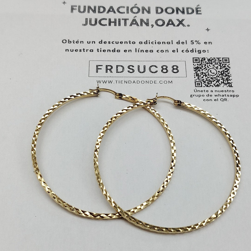 ARRACADAS PAR ORO 14 K 5.4 GRMS (SEMINUEVO)