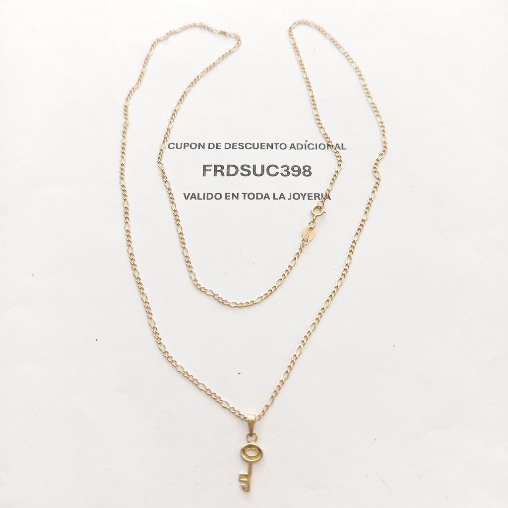 CADENA, DIJE ORO, ORO COMBINADO 10 K 3.1 GRMS (SEMINUEVO)