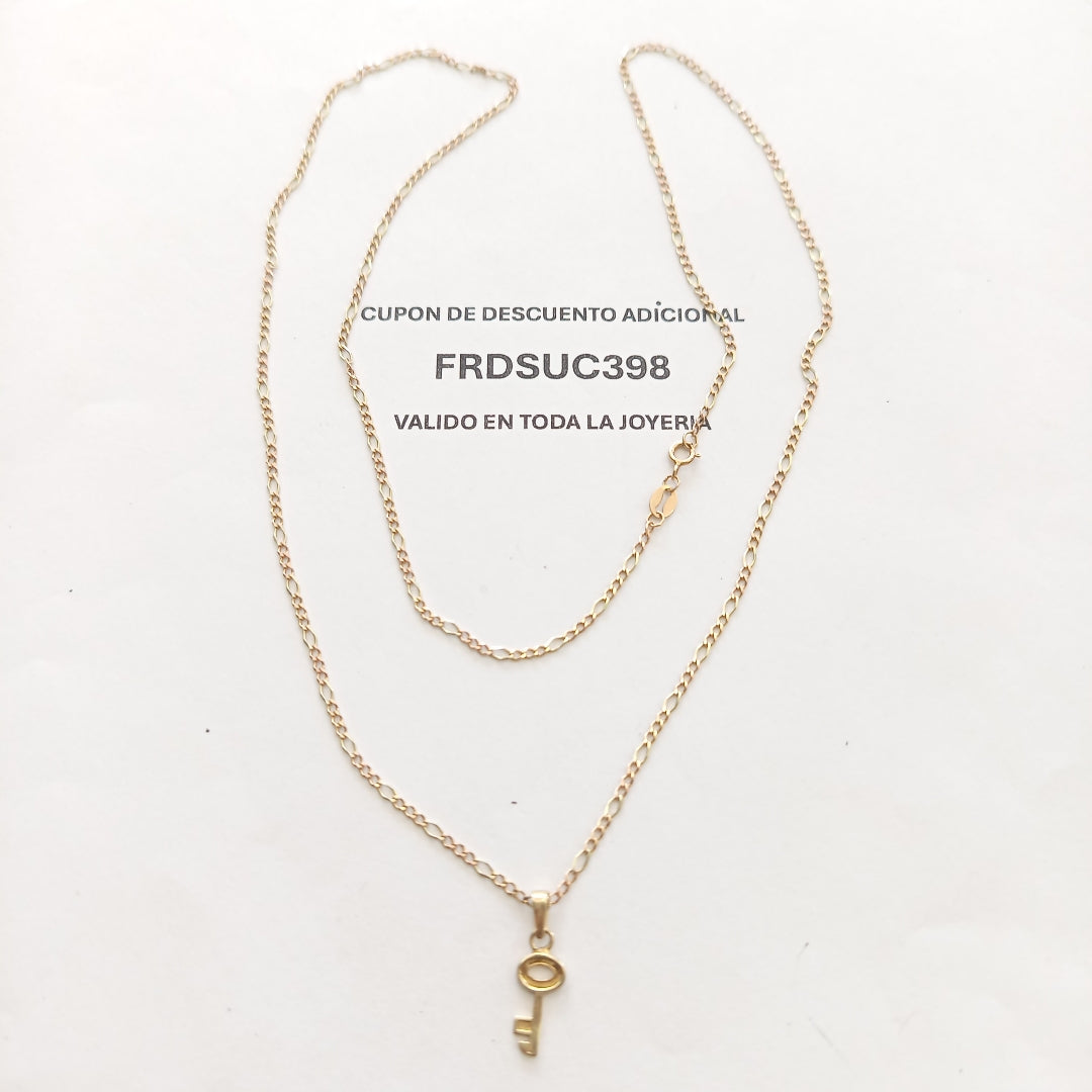 CADENA, DIJE ORO, ORO COMBINADO 10 K 3.1 GRMS (SEMINUEVO)
