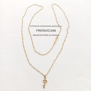 CADENA, DIJE ORO, ORO COMBINADO 10 K 3.1 GRMS (SEMINUEVO)