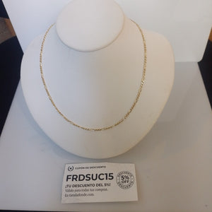 CADENA ORO, RODIADO 14 K 2 GRMS (SEMINUEVO)