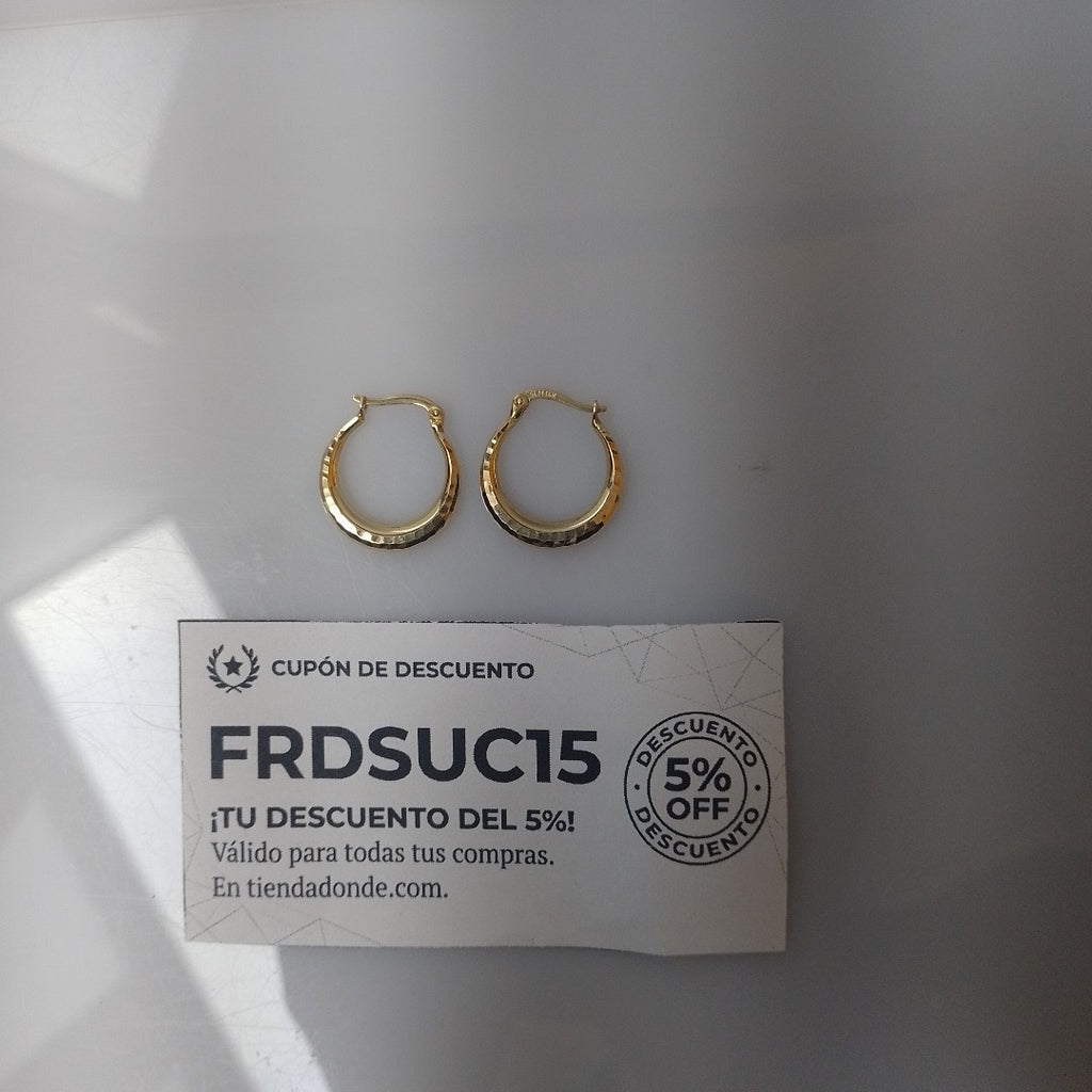 ARRACADAS PAR ORO 14 K 1.4 GRMS (SEMINUEVO)