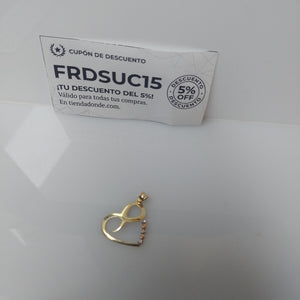 DIJE ORO, ORO COMBINADO 14 K 1 GRMS (SEMINUEVO)