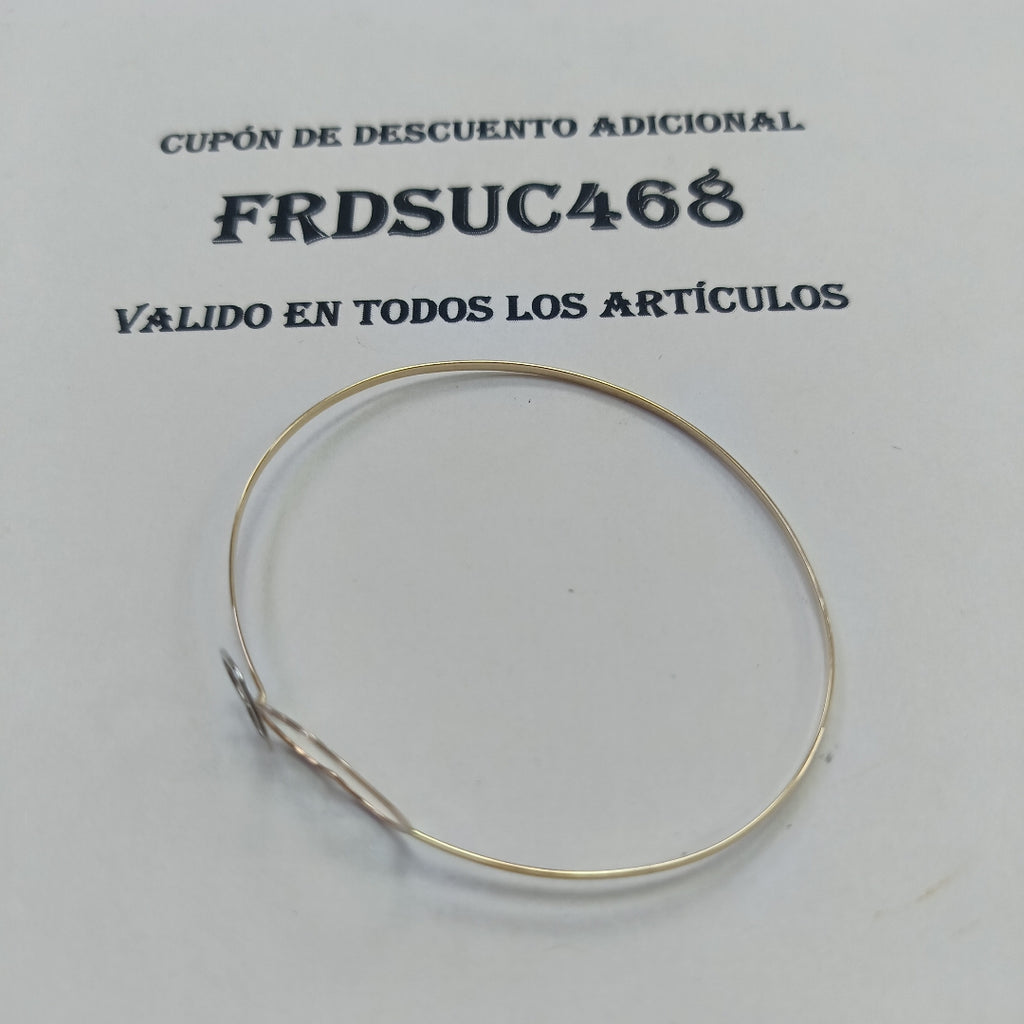 PULSERA RIGIDA ORO 14 K 2.2 GRMS (SEMINUEVO)