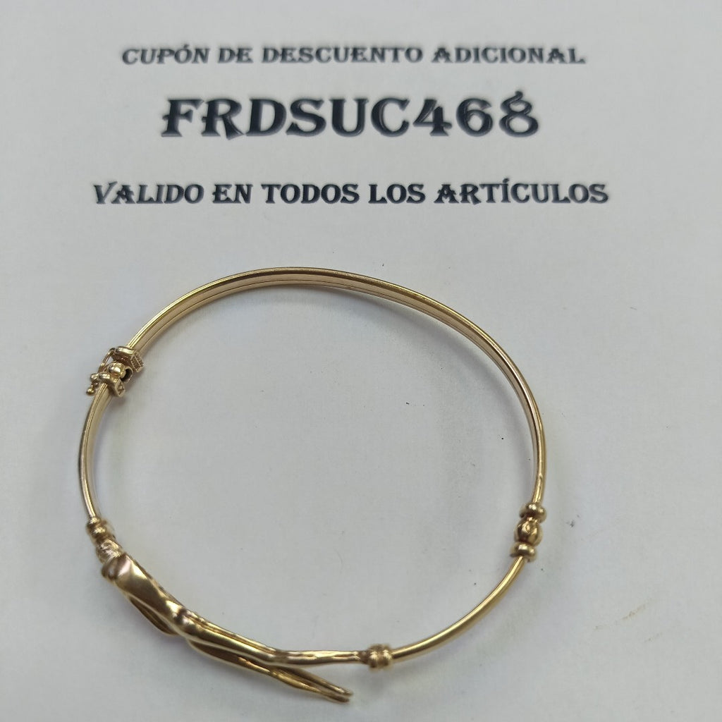 PULSERA RIGIDA ORO 14 K 9 GRMS (SEMINUEVO)