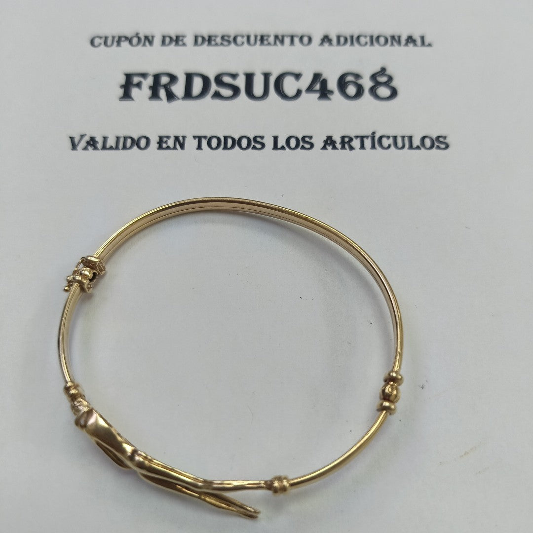 PULSERA RIGIDA ORO 14 K 9 GRMS (SEMINUEVO)
