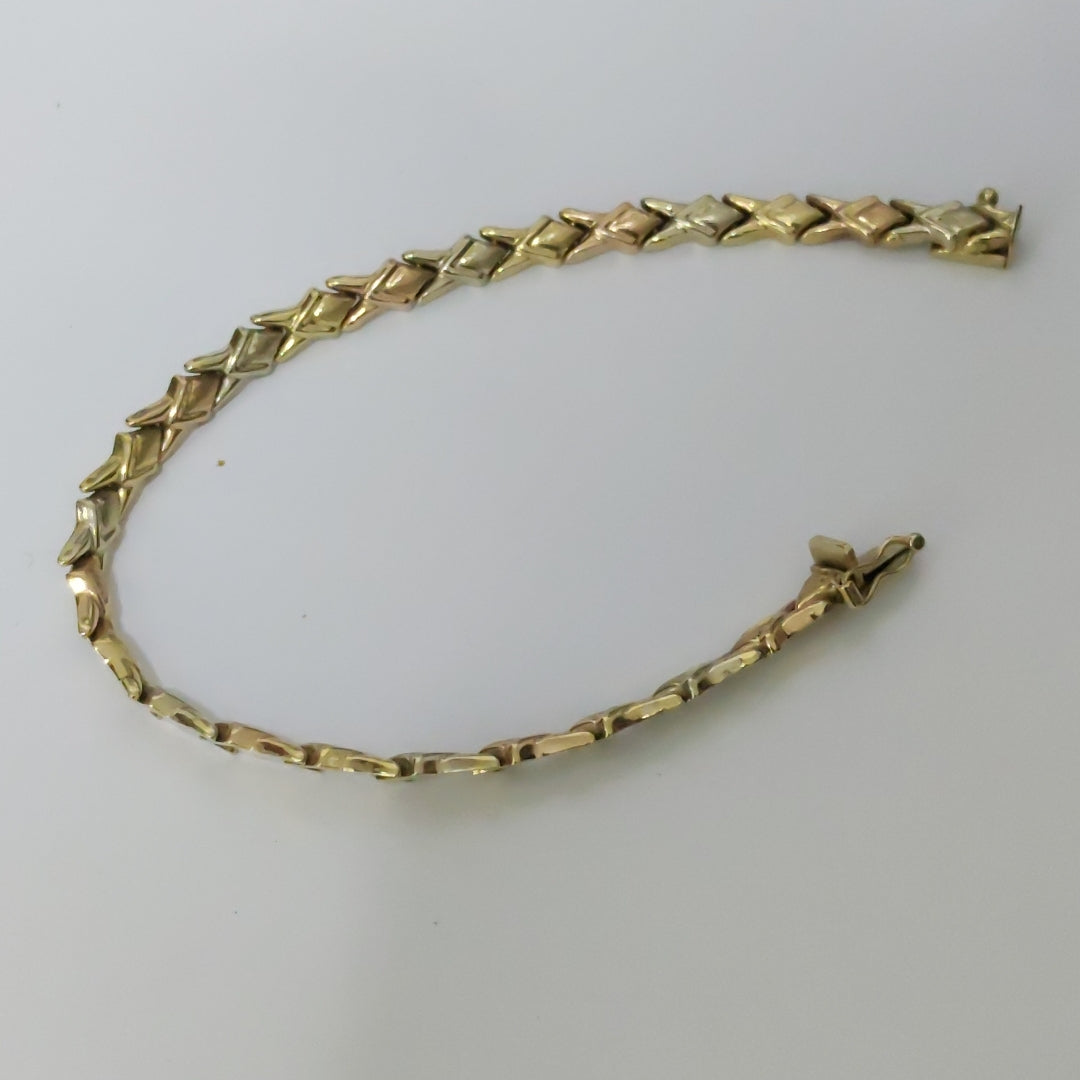 PULSERA ORO COMBINADO 14 K 7,70 GRMS (SEMINUEVO)