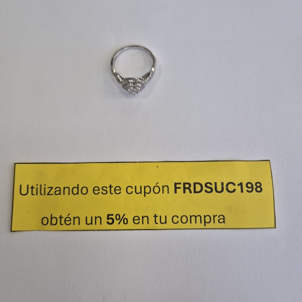 ANILLO ORO BLANCO 10 K 2.9 GRMS (SEMINUEVO)